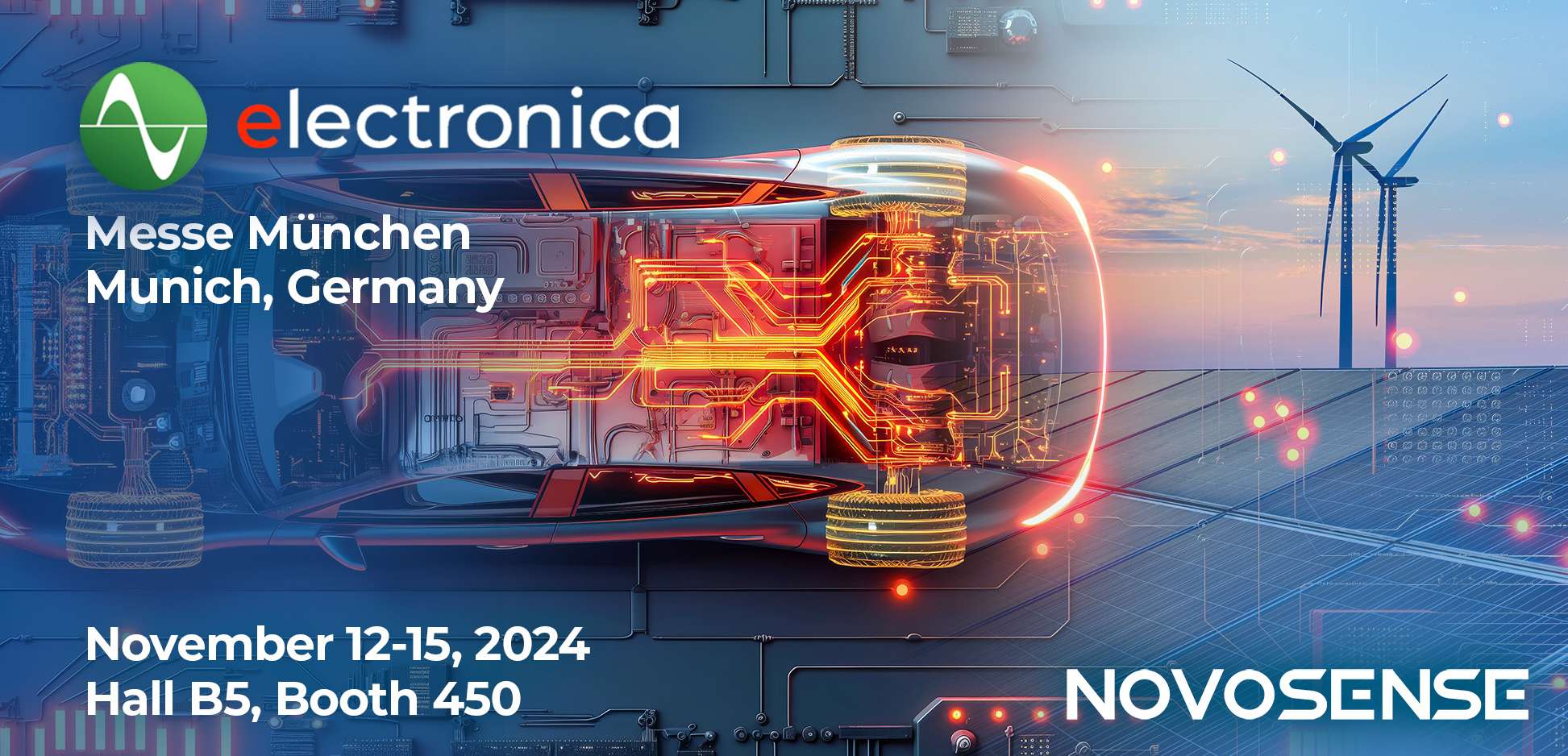 NOVOSENSEは、インテリジェントカー、電動化、産業制御に関する最新の研究開発成果をelectronica 2024に発表